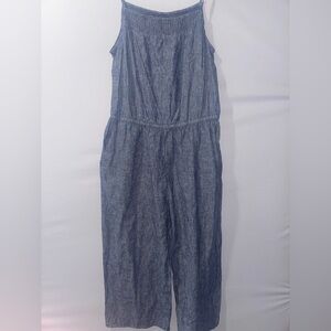 beachlunchlounge Blue Cropped Jumpsuit